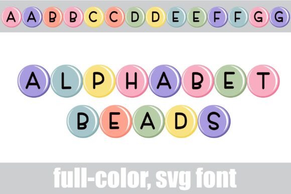 Alphabet Beads: A Pastel Display Typeface for Playful Brand Identity