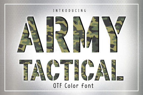 Army Tactical: The Camouflage Color Font for Bold Branding