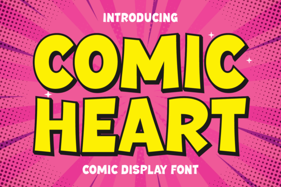 Comic Heart Typeface: A Playful Display Font for Handmade Brands