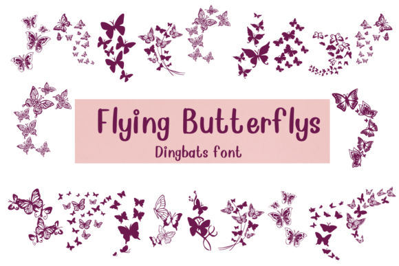 Flying Butterflies: A Whimsical Dingbat Font for Handmade Brands