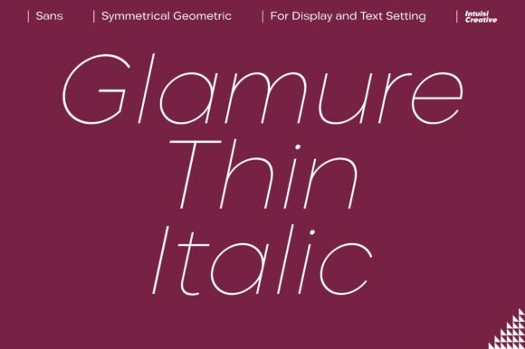 Glamure Thin Italic: A Luxe Sans Serif for High-End Craft Designs