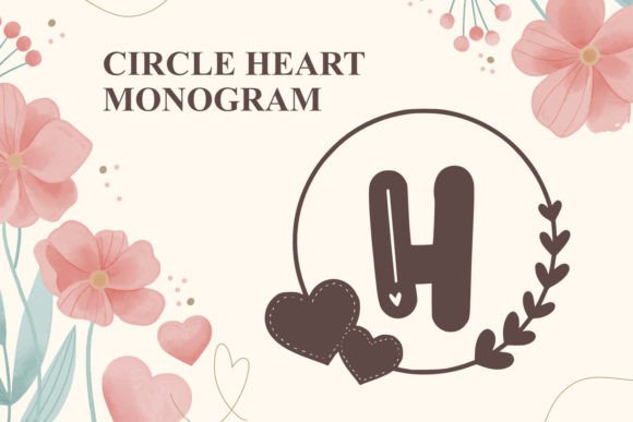 Monogram Circle Heart: A Creative Font for Polished Brand Identity