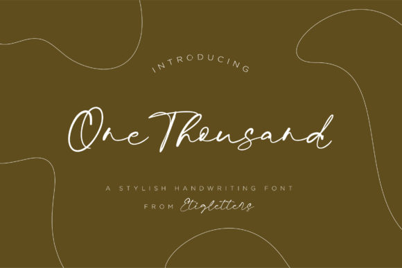 One Thousand: A Delicate Script Font for Polished Branding