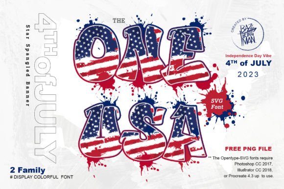One Usa: A Vibrant Color Typeface for American Branding