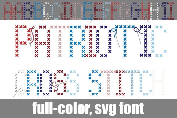 Patriotic Cross Stitch: The Premium Font for Campaign Design