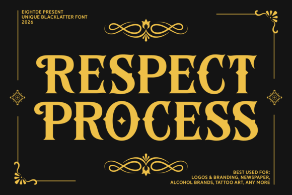 Respect Process: A Blackletter Typeface for Bold Campaigns