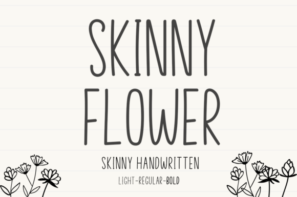 Skinny Flower: The Perfect Handwritten Font for Crafters and Sellers