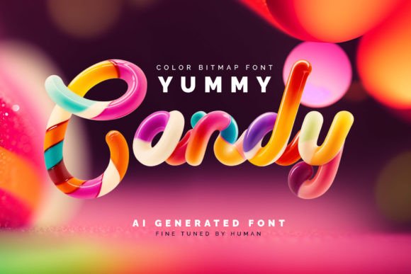 Yummy Candy: A Sweet Color Typeface for Editorial Design